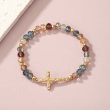 Small Stone Cross Bracelet