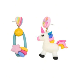 Fun Unicorn Rainbow Earrings