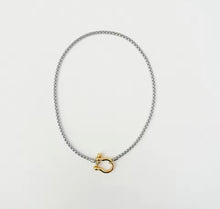 Box Chain Choker Dual Color Buckle Clasp Necklace