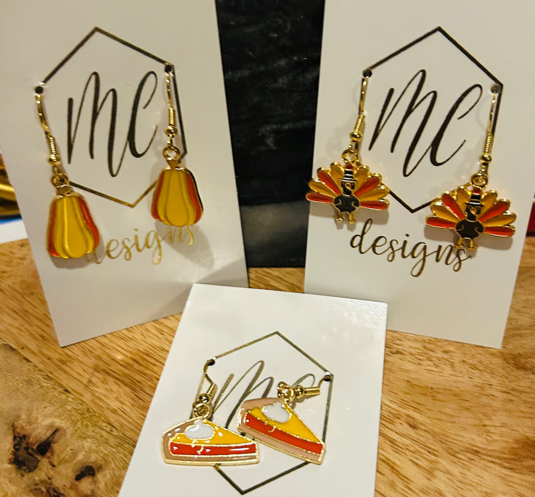 Enamel Thanksgiving Earrings