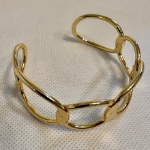 Gold Chain Link Cuff Bracelet