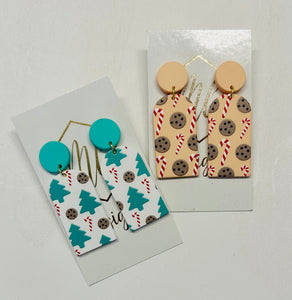 Silkscreen Christmas Earrings