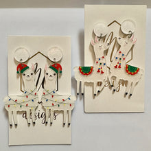 Llama Christmas Earrings
