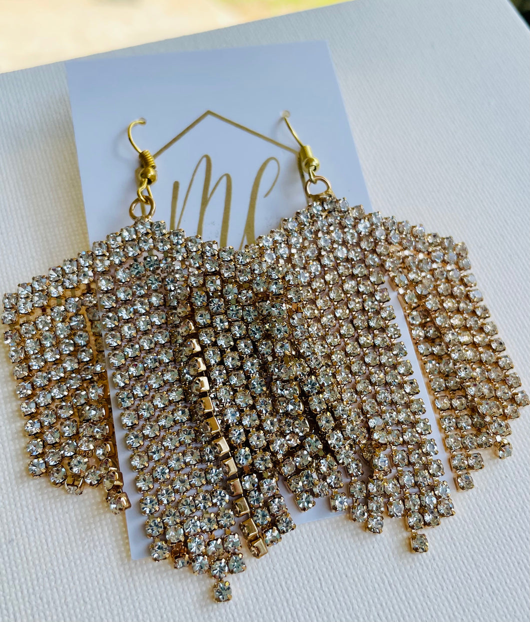 Large Rhinestone Earrings