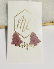 Glitter Christmas Tree Studs