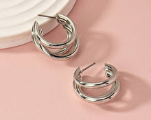 Small Matte or Shiny Multi Hoop Earrings OG