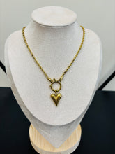 Chunky Heart Gold Necklaces