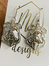 Gold or Silver Bulldog Face Earrings