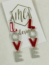 Acrylic Valentine Love Earrings