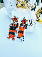 Beaded Trick or Treat Halloween Earrings