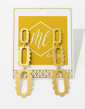 Brushed Gold Statement Earrings