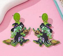 Evil Witch Halloween Earrings