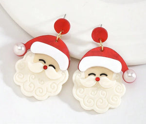 Santa Claus Acrylic Earrings