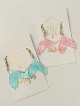 Glitter Mermaid Tail Earrings
