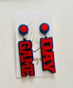 Game Day Acrylic Glitter Earrings