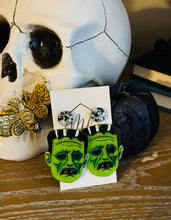 Frankenstein and His Wife Halloween Earrings