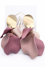 Gold Dangle Flower Petal Earring
