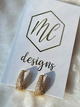 Gold or Silver Rectangle Oblong Huggies