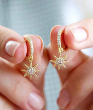 Small Rhinestone Star & Moon Hoops