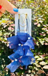 Statement Petal Fabric Earrings
