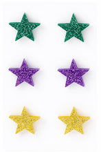 Mardi Gras Acrylic Glitter Stud Earrings