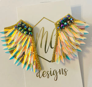 Sequin Wing Earrings