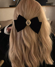 Black Velvet Hair Bow