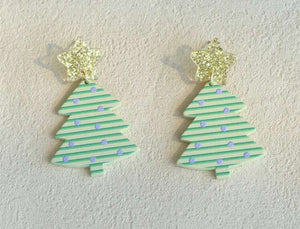 Christmas Silkscreen Earrings