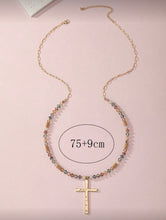 Long Beaded Stone necklace with Pendants