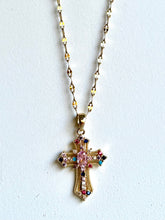 Jewel and Pearl Cross Necklaces