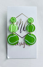 Triple Tiered Sports Ball Earrings