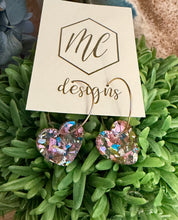 Acrylic Small Heart Huggie Hoops