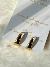Gold or Silver Rectangle Oblong Huggies