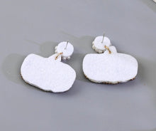 Sm/med Beaded Pumpkin Earrings Halloween