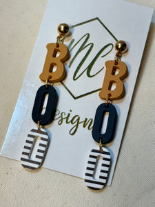 Boo Word Halloween Earrings