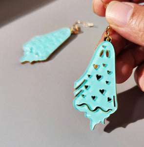 Aqua Ghost Earrings