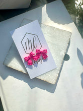 Hot Pink Bow Studs