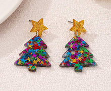 Star Confetti Christmas Tree Earrings