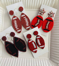 Assorted Beaded Football Earrings