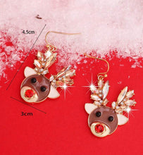 Gold Rudolph Reindeer Earrings