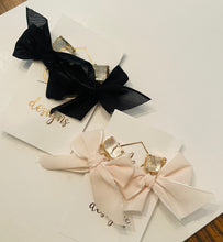 Rhinestone Ribbon Bow Earrings