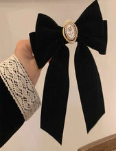 Black Velvet Hair Bow