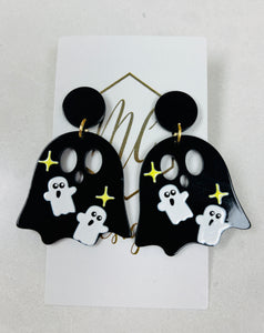 Silk Screen Halloween Earrings
