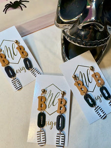 Boo Word Halloween Earrings