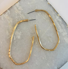 Hexagon Oval Matte Hoops Minimalistic