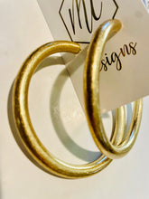 New Rustic Matte Hoop Earrings
