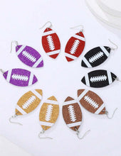 Glitter Football Earrings
