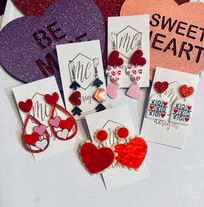 Fun Acrylic Valentine Earrings