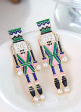 New Enamel Nutcracker Christmas Post Earrings