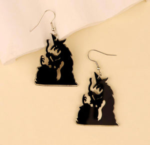 Evil Witch Halloween Earrings